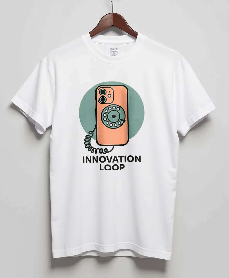White T-Shirt with graphic Dialed-In Camera