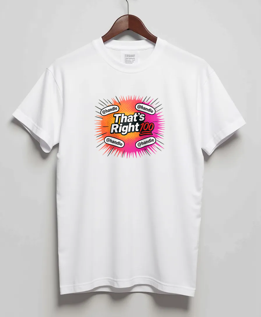 White T-Shirt with graphic Mentions Power Burst