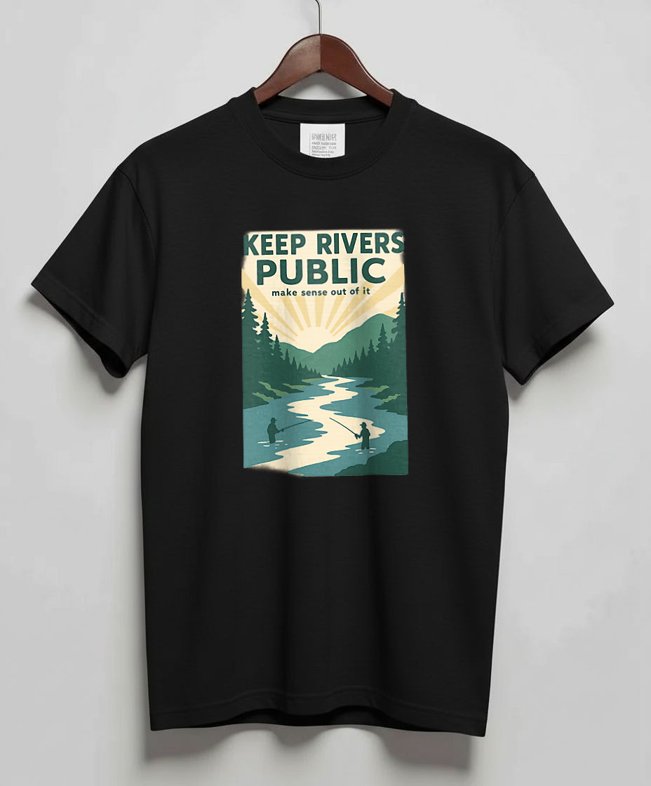 Black T-Shirt with graphic Public Channel Poster