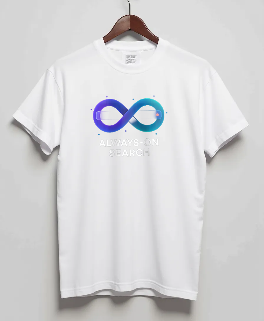 White T-Shirt with graphic Infinity Search