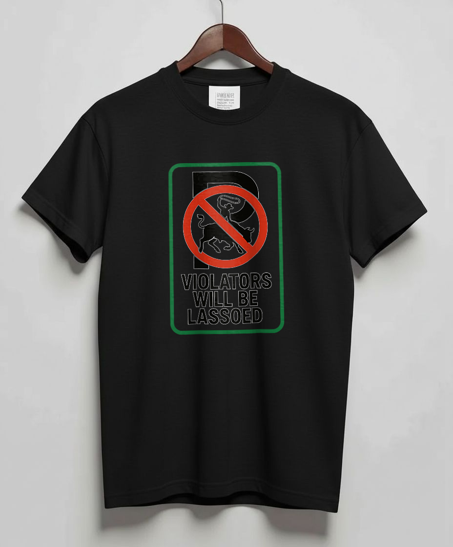 Black T-Shirt with graphic No Bull Parking