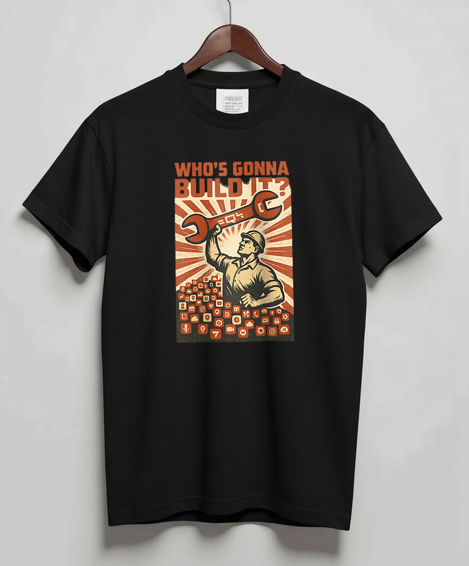 Black T-Shirt with graphic Build It Propaganda
