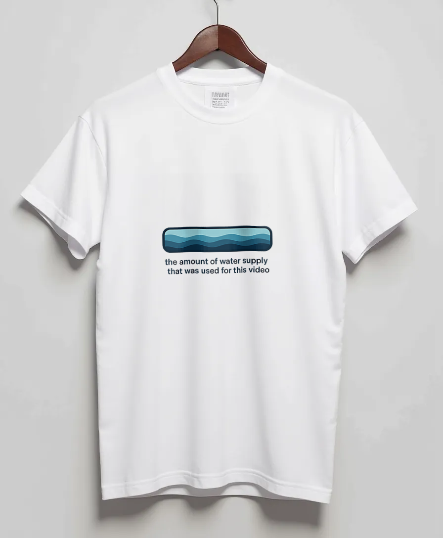 White T-Shirt with graphic Progress Wavebar