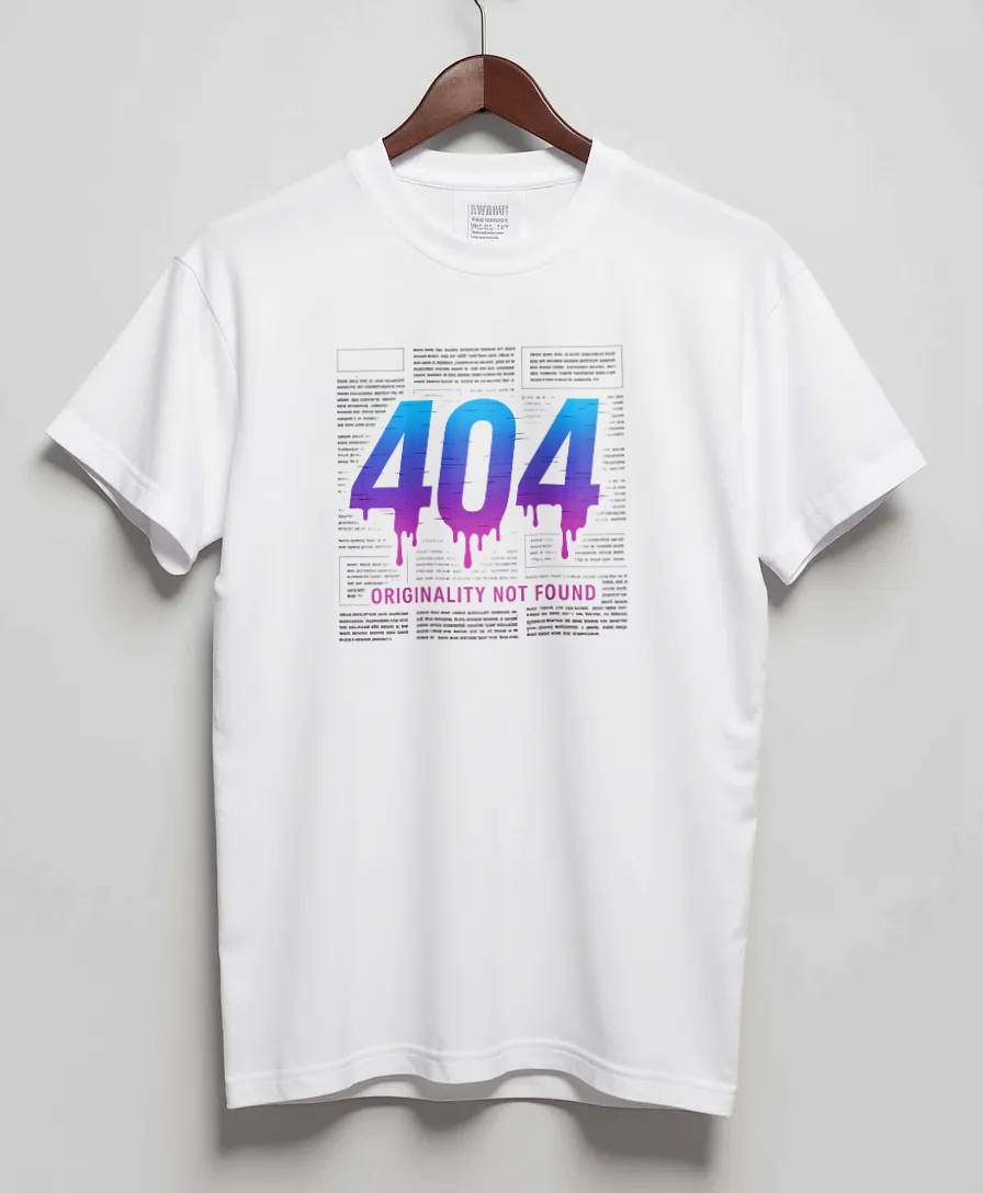 White T-Shirt with graphic Originality 404
