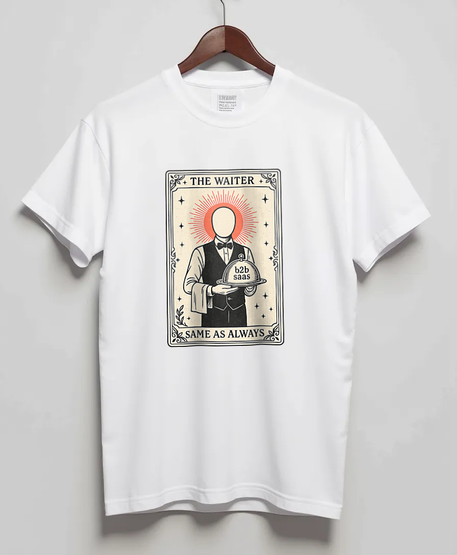 White T-Shirt with graphic Service Tarot