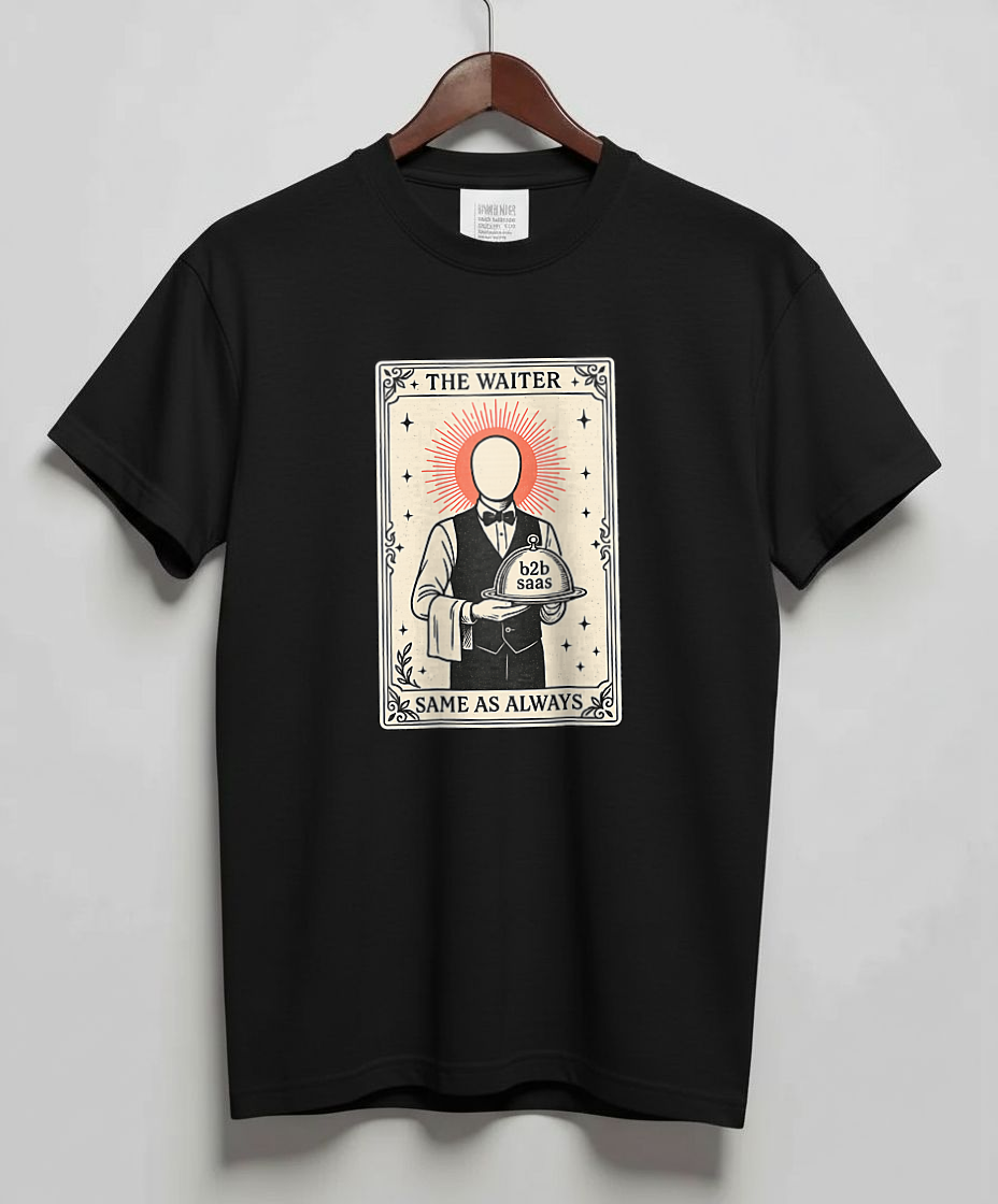 Black T-Shirt with graphic Service Tarot