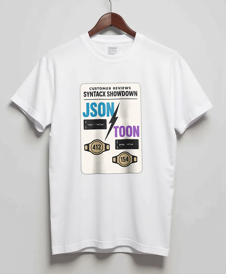 White T-Shirt with graphic Syntax Showdown