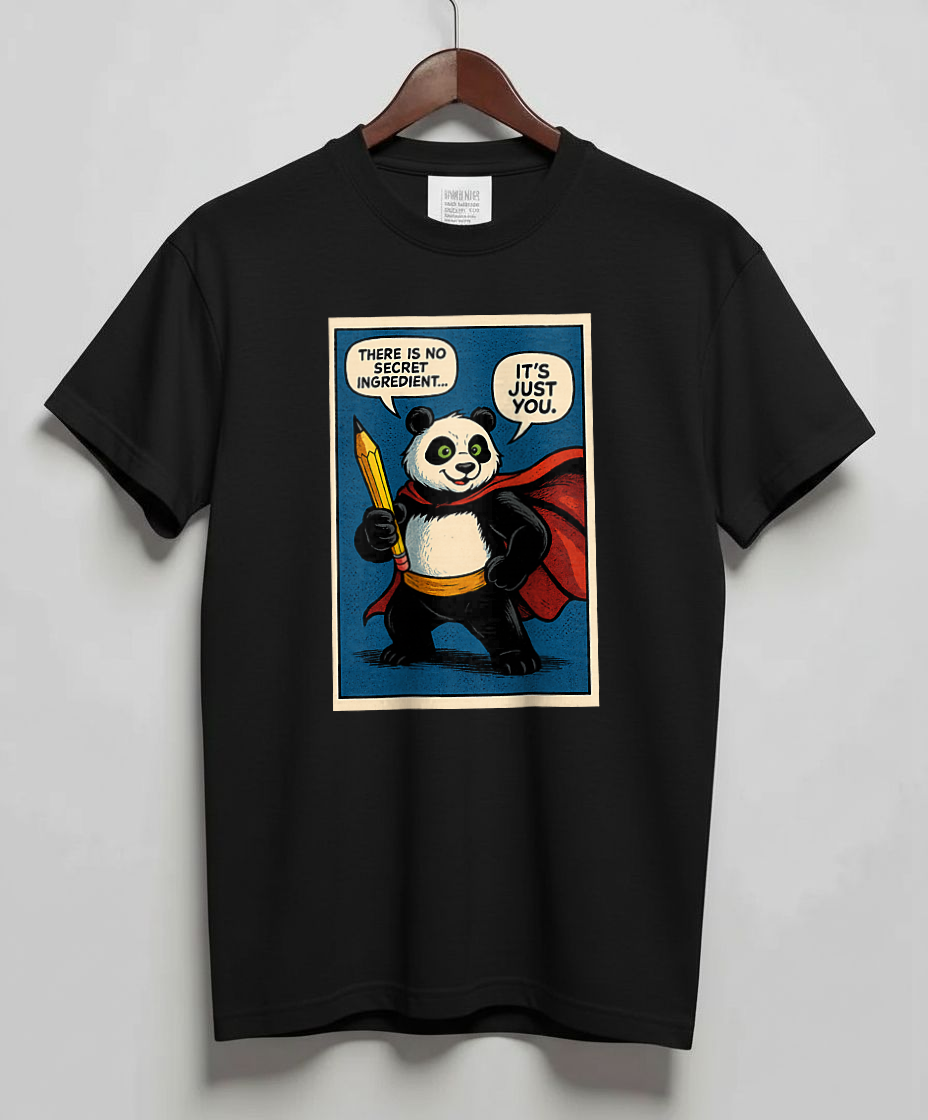 Black T-Shirt with graphic Cape of Confidence