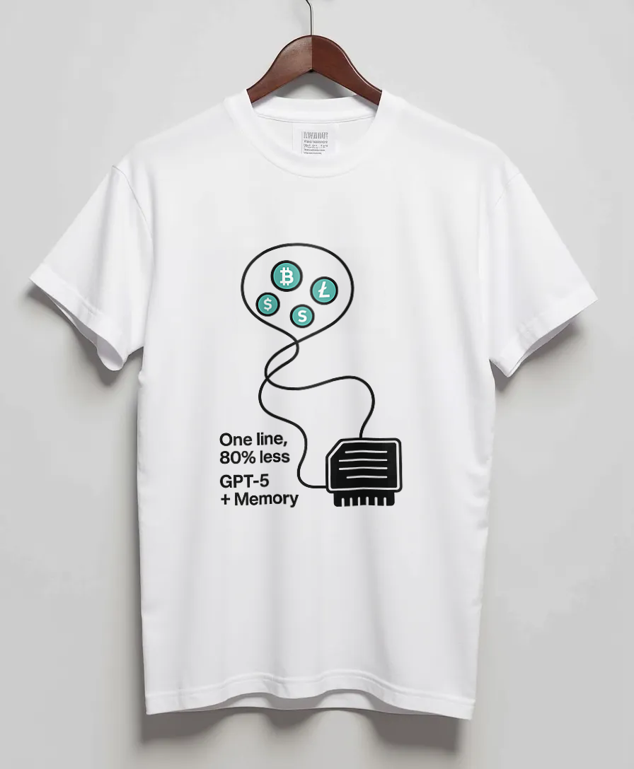 White T-Shirt with graphic One-Line Lasso