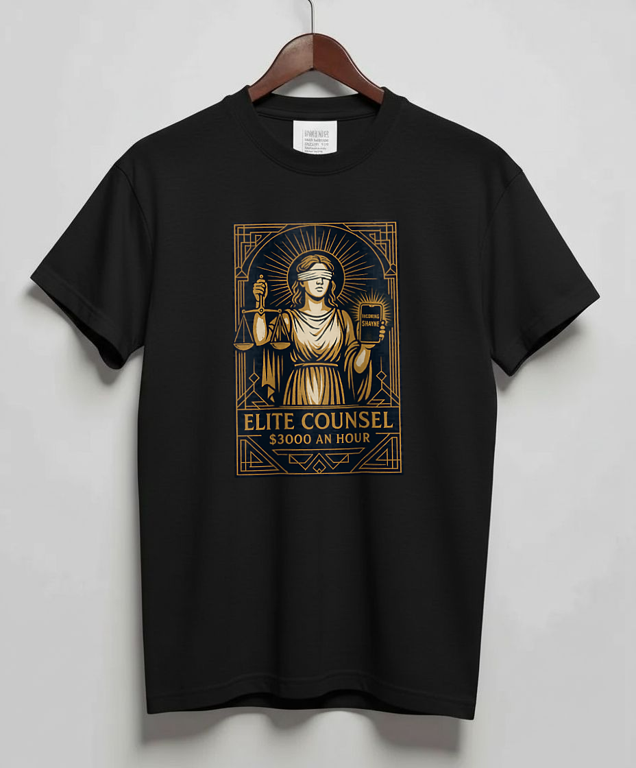 Black T-Shirt with graphic Justice On Speed-Dial