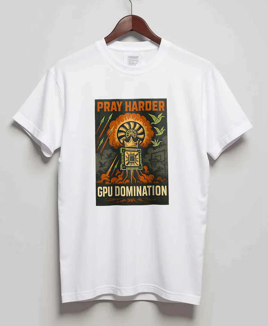 White T-Shirt with graphic Render Rapture Poster
