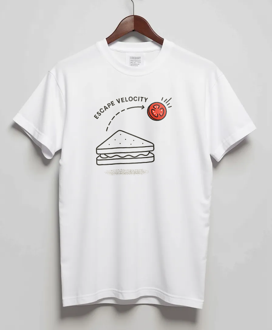 White T-Shirt with graphic Escape Velocity