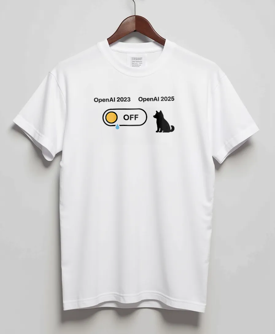 White T-Shirt with graphic Dash Toggle