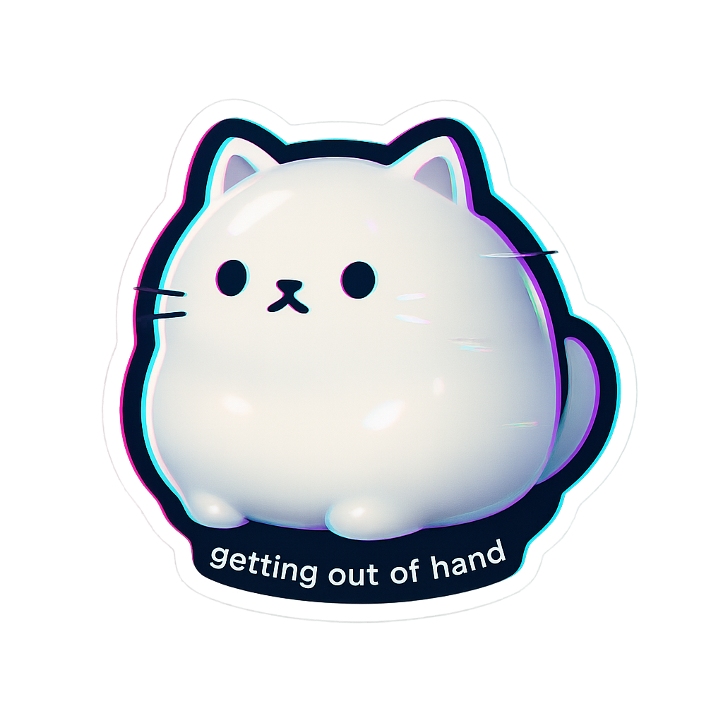 Design graphic: Glitch Puff Cat