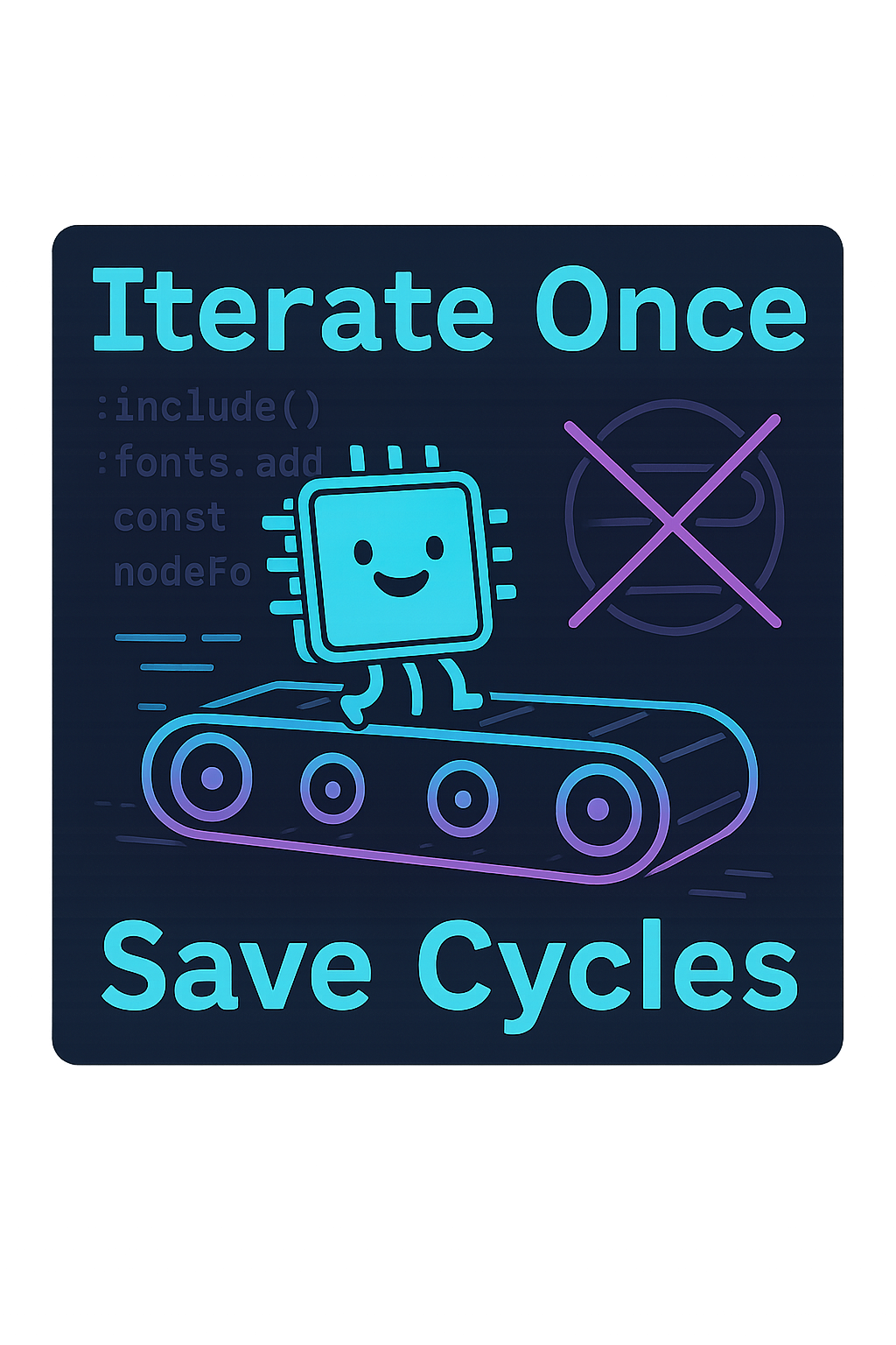 Design graphic: Iterate Once